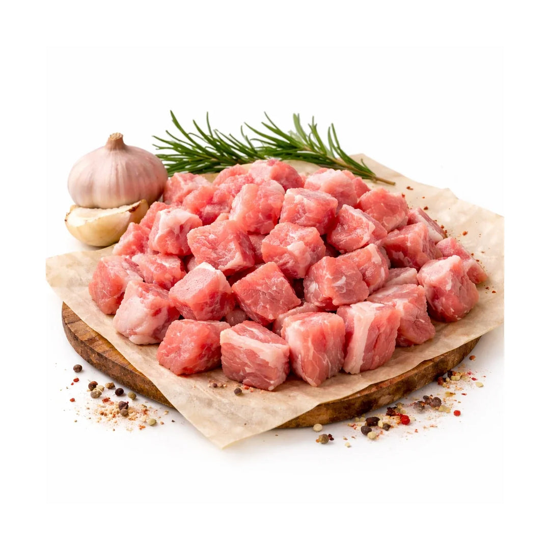 Carnetta di suino a cubetti con aglio pepe e rosmarino preparazione tradizionale toscana