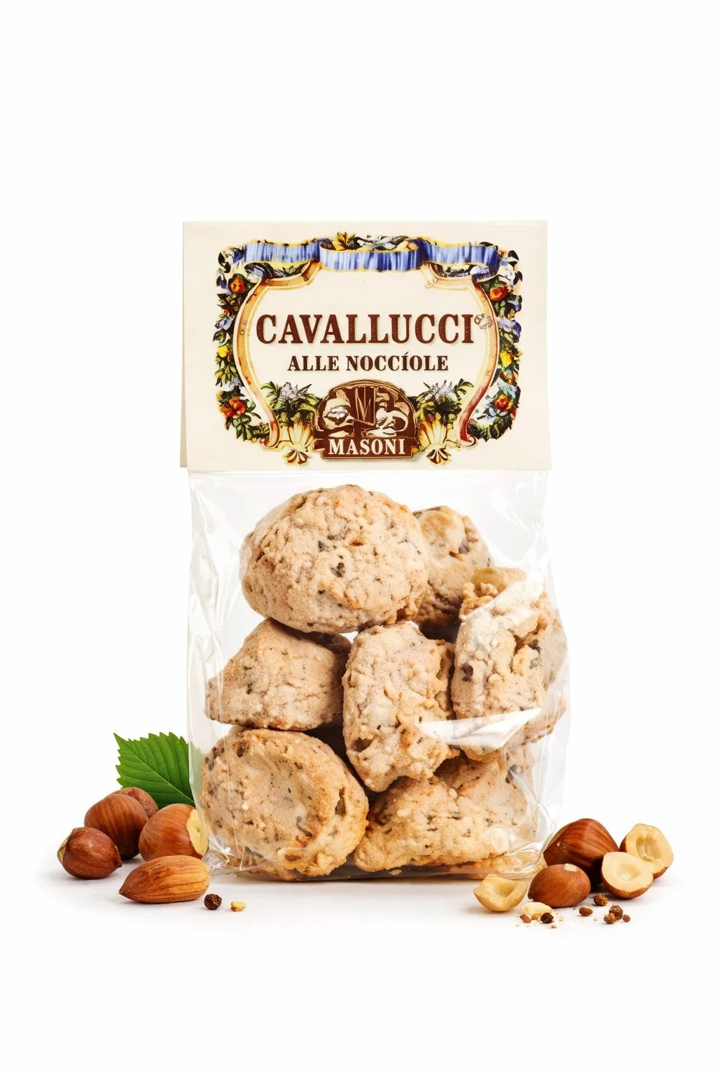 Cavallucci alle Nocciole Masoni Siena – Dolci senesi artigianali in busta trasparente con nocciole