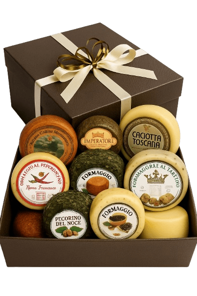 Cesti Regalo Gran Selezione Formaggi 3,5KG - Salumeria Toscana