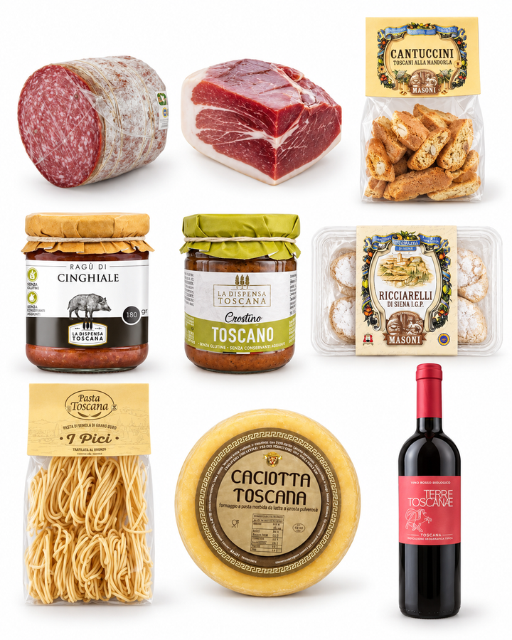Cesto Regalo Toscano – Specialità di Prato e Siena per un Dono Unico - Salumeria Toscana