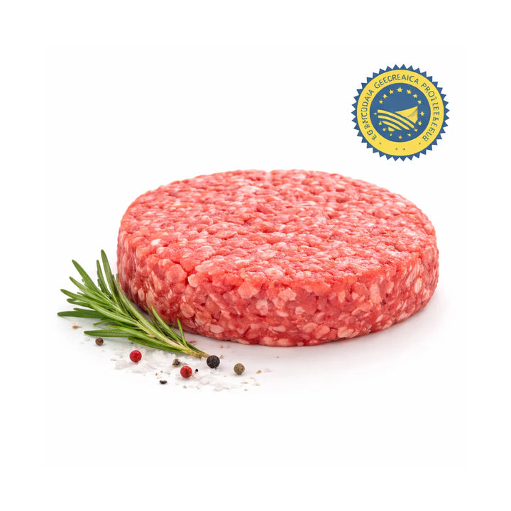 Hamburger di Chianina IGP VBAC singolo carne bovina premium della tradizione toscana con rosmarino e pepe