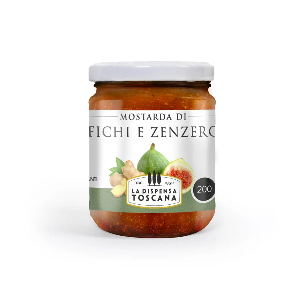 Mostarda di fichi e zenzero artigianale 200g La Dispensa Toscana ideale per formaggi e abbinamenti gourmet