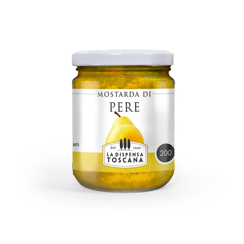 Mostarda di pere artigianale 200g La Dispensa Toscana ideale per formaggi stagionati e abbinamenti gourmet