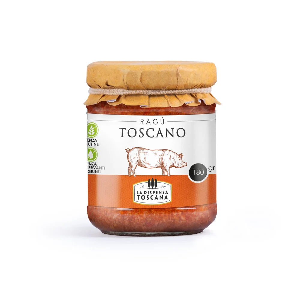 Ragù toscano artigianale 180g con carne di suino La Dispensa Toscana sugo pronto tradizionale per pasta