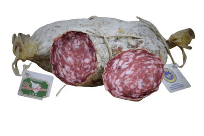 Finocchiona IGP 550 gr - Salumeria Toscana Finocchiona IGP 550 grSalumificio contiSalumeria Toscana Finocchiona Toscana IgpFinocchiona IGP 650gr - Salumeria Toscana - finicchiona, finocchiona, finocchiona Toscana, finocchionaigp, salame con finocchio, salumi, sbisolona, sbriciolona