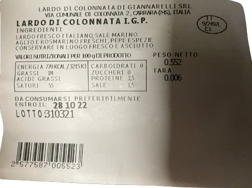 Lardo di Colonnata IGP 500 gr - Salumeria ToscanaLardo di Colonnata IGP 500 grSalumeria ToscanaSalumeria ToscanaLardo di ColonnataLardo di Colonnata IGP 500 gr - Salumeria Toscana Lardo di Colonnata IGP 500 grSalumeria ToscanaSalumeria Toscana Lardo di Colonnatalardo di colonnata, lardo igp, vandital ardo colonnata, prezzo lardo colonnata, salumi toscani, lardo pregiato