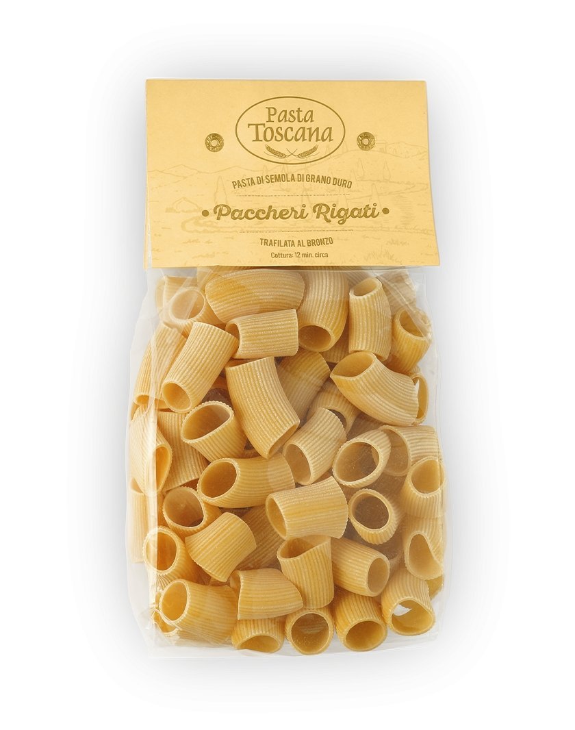 Paccheri Rigati Artigianali 500 gr - Salumeria Toscana Paccheri Rigati Artigianali 500 grPasta ToscanaSalumeria Toscana Paccheripaccheri rigati, paccheri toscani, paccheri artigianali, pasta toscana online